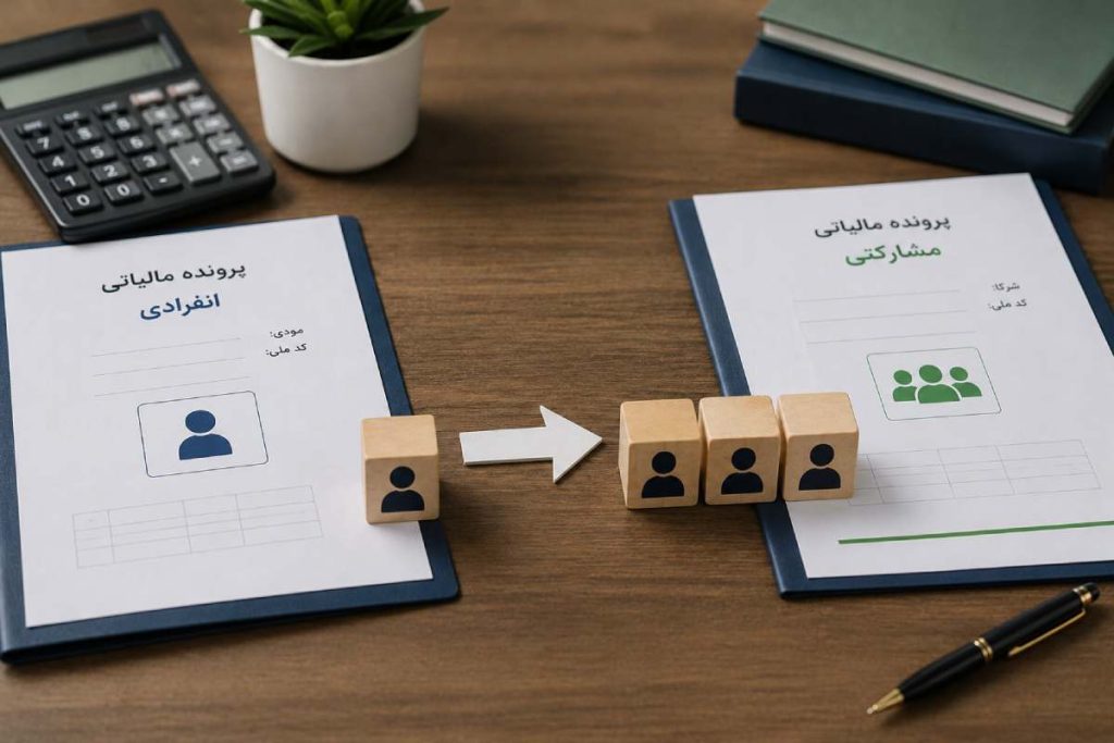 تبدیل پرونده مالیاتی انفرادی به مشارکتی: مراحل و مدارک
