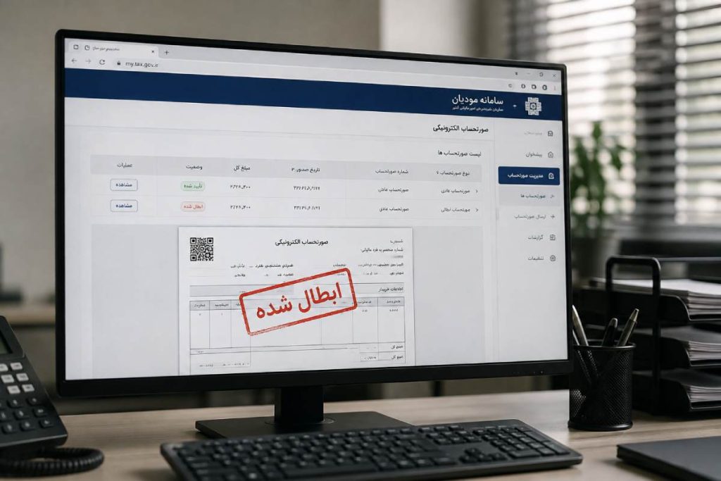 حذف و ابطال فاکتور در سامانه مودیان ممکن است؟ مراحل و مهلت آن